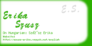 erika szusz business card